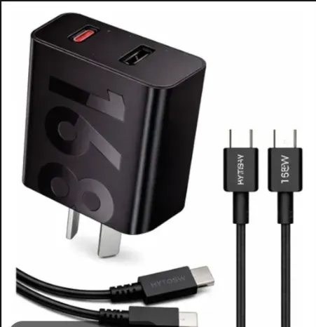CARGADOR TIPO C HYTOSHY 168 W - ACTIVA CARGA ULTRA RÁPIDA- SALIDA USB A Y USB C