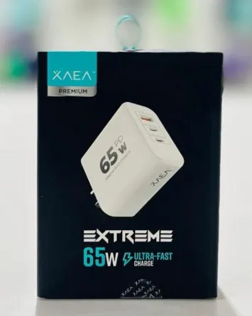 CABEZAL 65 W -ACTIVA CARGA SUPER RÁPIDA- SALIDA USB A Y USB C